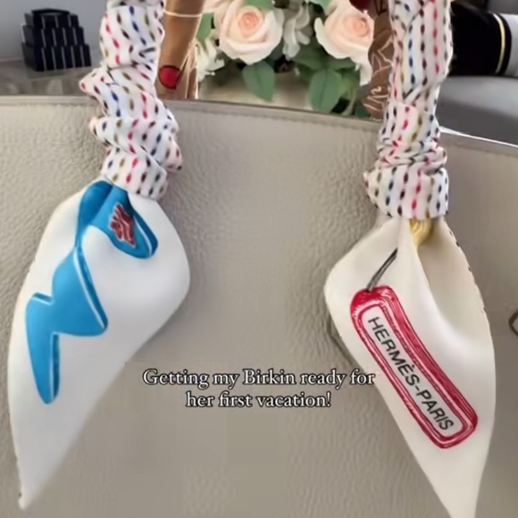 Nwt Hermes twilly Chevaloscope Pointier Embroidery Silk White/Rose/Vert - Picture 11 of 11